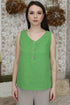 Image 3 of Button up linen shirt with no sleeves and perfect for summer Kira from Baltic Linen